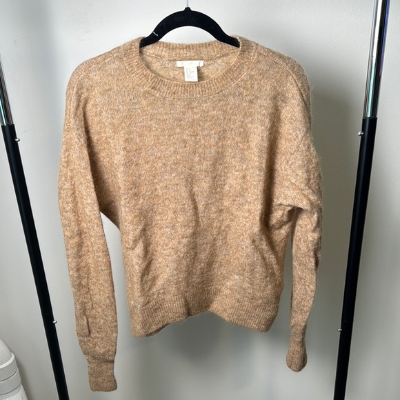 H&M Sweaters - H&M Casual Wool Blend Crew Neck Tan Cozy Fall Sweater Size Small